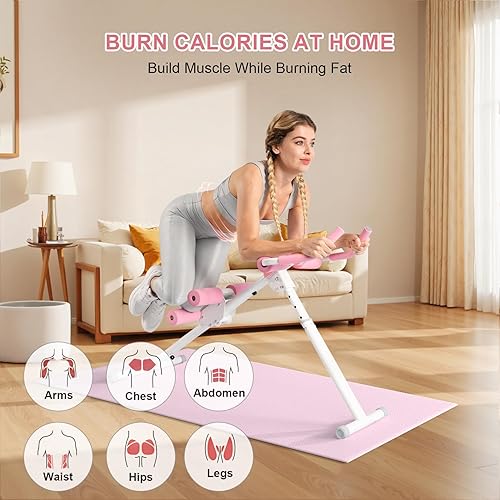 Miniatura 4 de Home Gym Systems Ab Machine, Ab Workout Equipment, Adjustable Ab Trainer Machine for Abs Workout at Home Gym, Foldable, Knee Protection, Abdominal