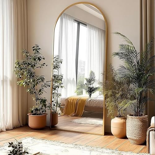 Miniatura 2 de Espejo de arco de longitud completa, espejo de longitud completa, espejo de piso arqueado, espejo de pared de 71 x 26 pulgadas, espejo de piso