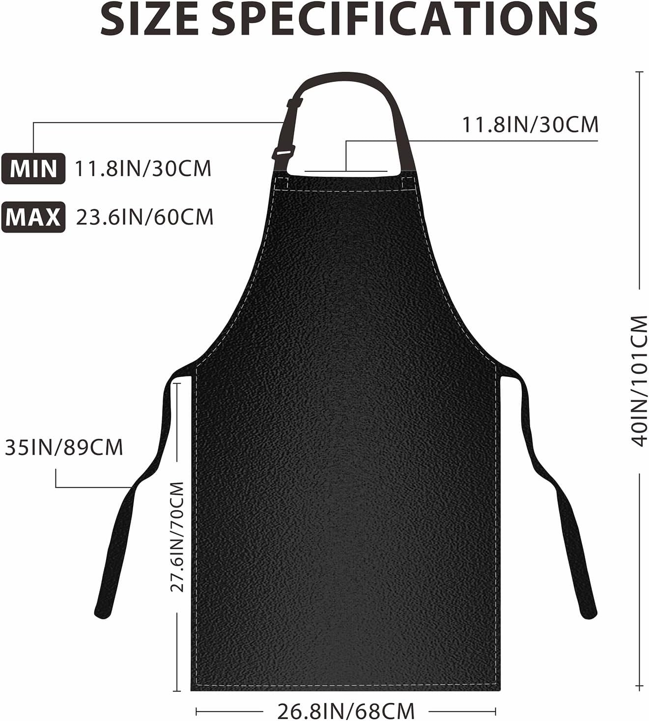 GoldPig Heavy-Duty Waterproof Apron, Chemical Resistant Rubber Vinyl for Industrial, Lab, Kitchen, Butcher & Grilling (40") - Image 2