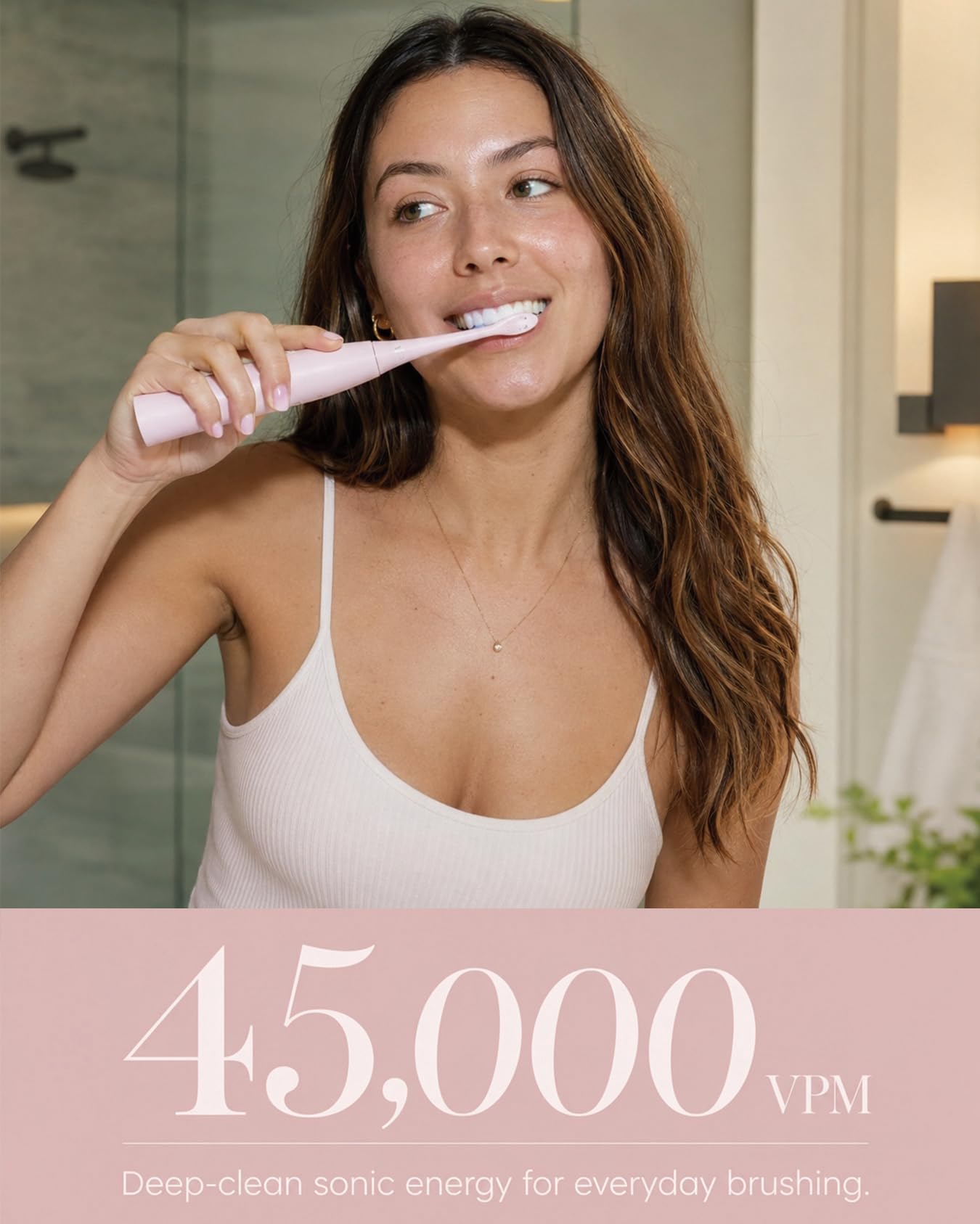 MySmile DY156 Sonic Cepillo de dientes eléctrico para adultos, batería recargable, cepillo de dientes portátil con 3 cabezales de cepillo, 2 minutos y 5 modos, temporizador inteligente, 45000 VPM, una