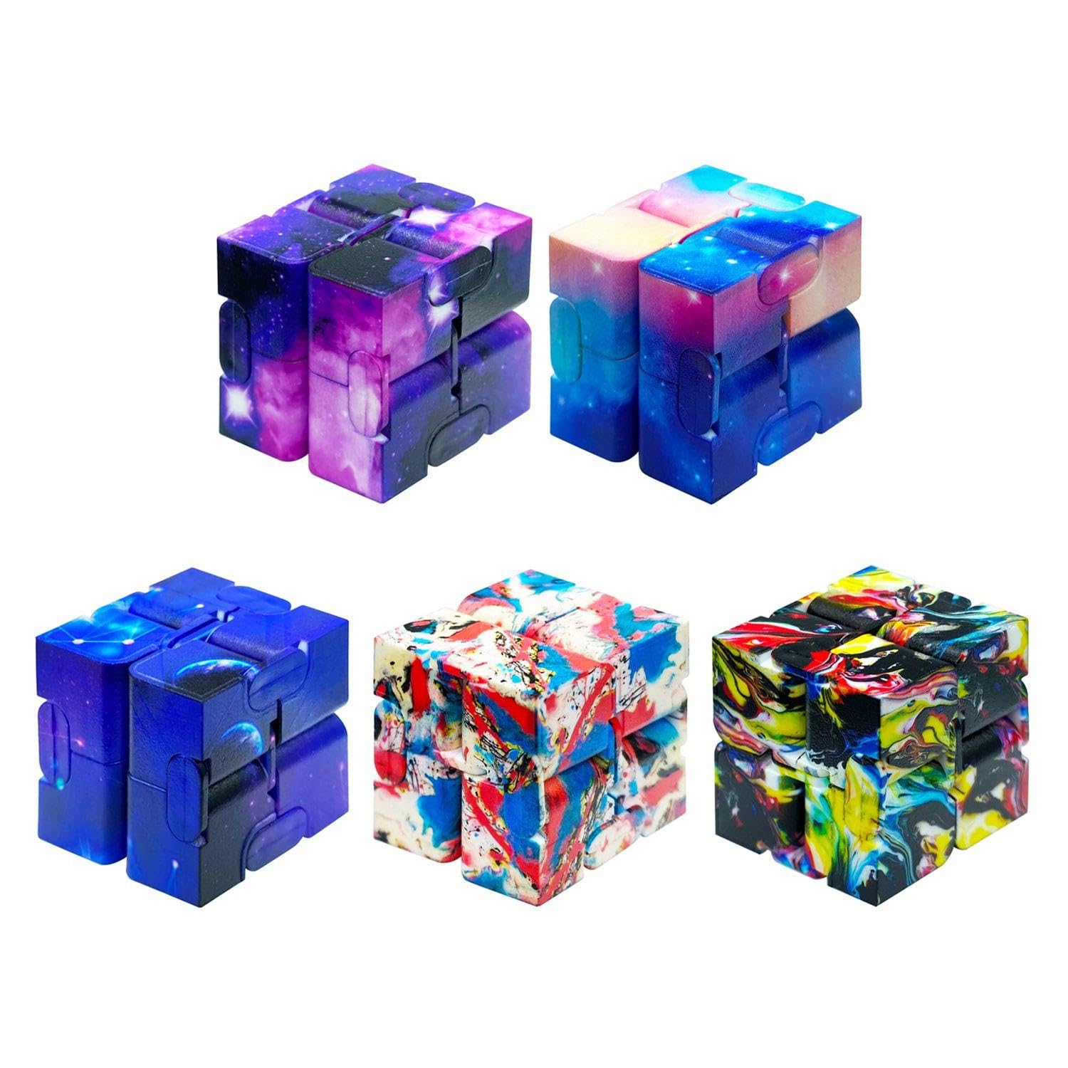 5 Pieces Of Folding Cube Toys, Educational Game Toys, Wireless Cube Creative Toys, Children And Adults Toys, Decompression Toys