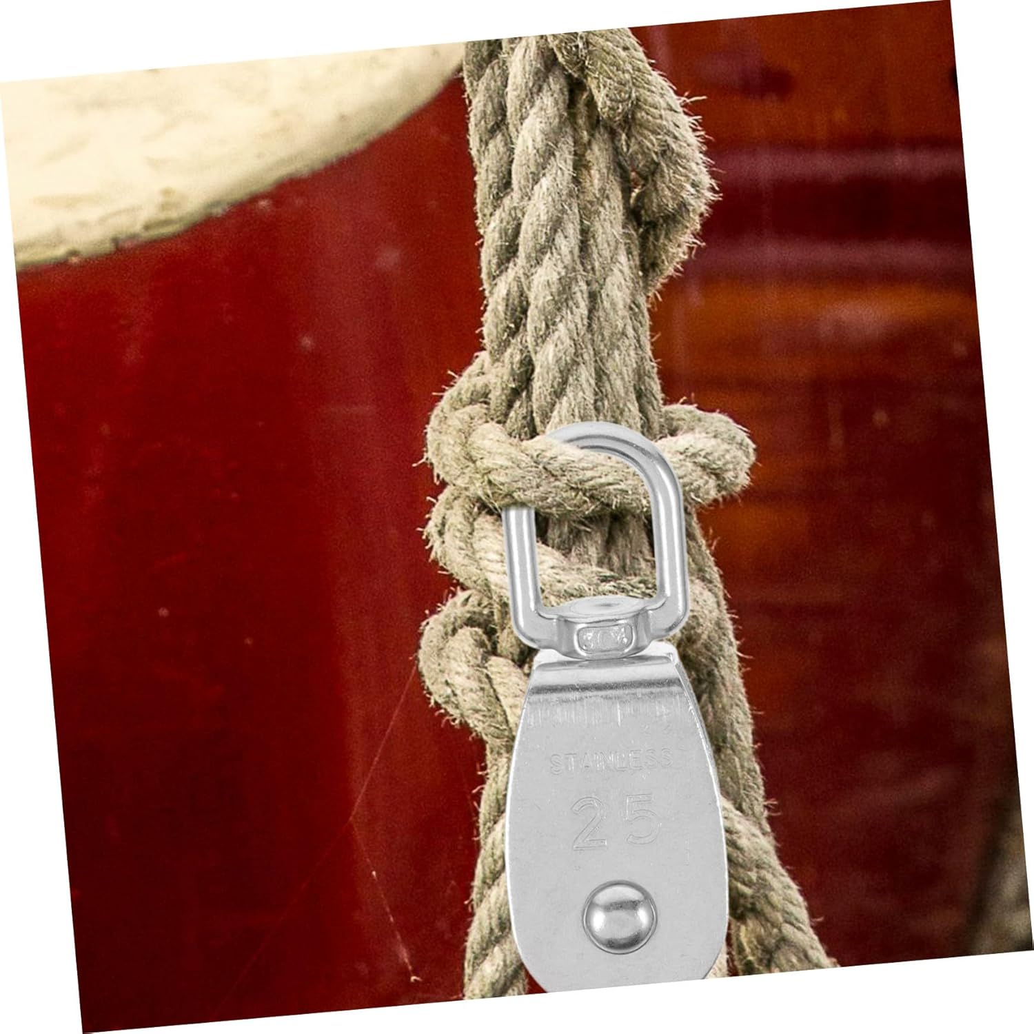 4pcs U-Shaped Stainless Steel Pulley for Heavy-Duty Lifting Smooth Easy Installation for Mechanical and Cable Applications