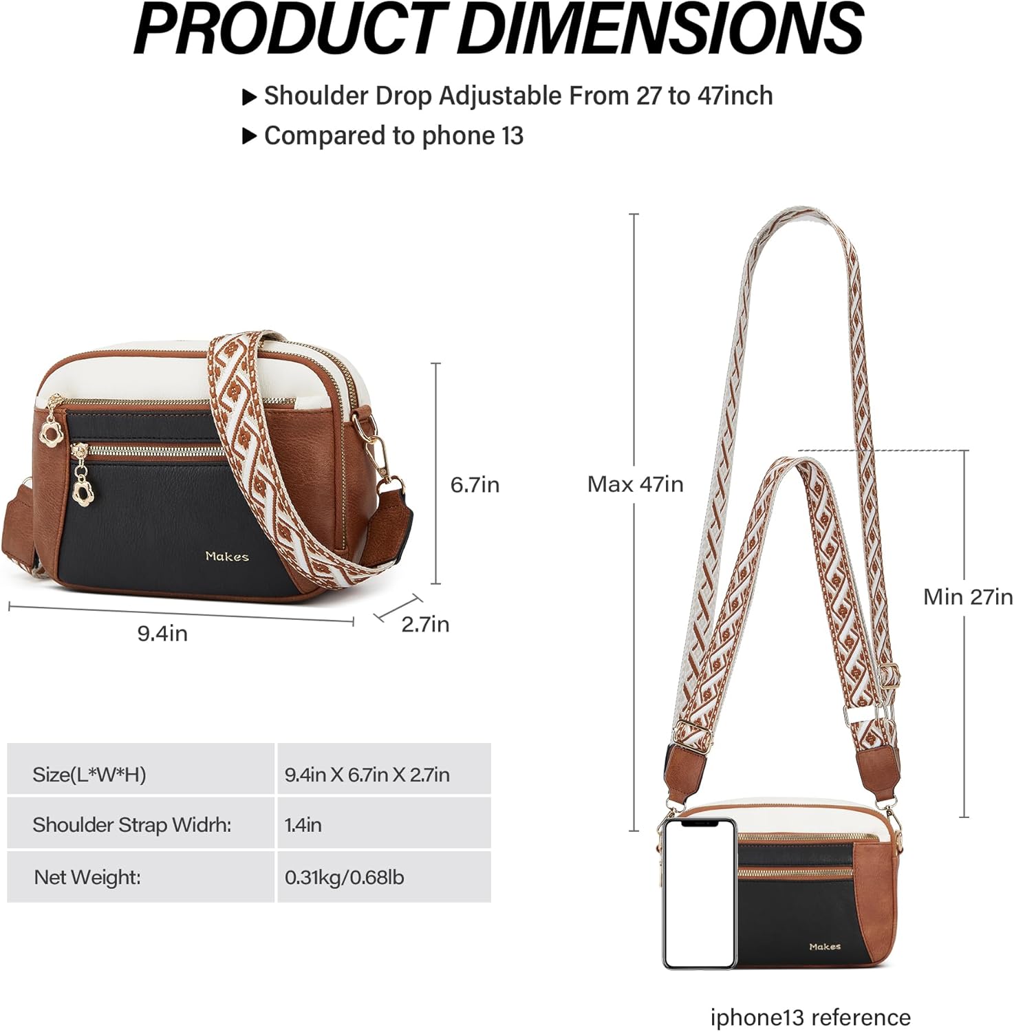 Crossbody Purse for Women Small Crossbody Bags Trendy Vegan Leather with Adjustable Shoulder Straps Gift for Mother Wife Mom - Image 5