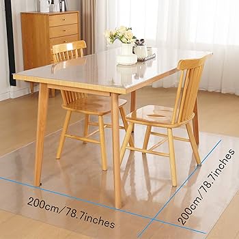 Amazon.co.jp: Bloomlover ダイニングマット エンボス加工 透明