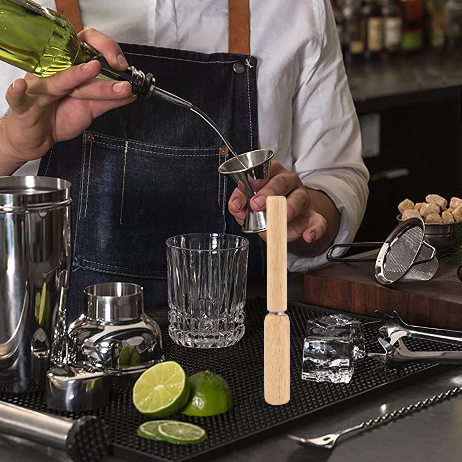 Generico Picchetto per Ghiaccio | Picchetto in Acciaio con Manico Legno per Rompere Ghiaccio | per Cocktail Bartending Frigorifero Bar Banchetto | Bartender