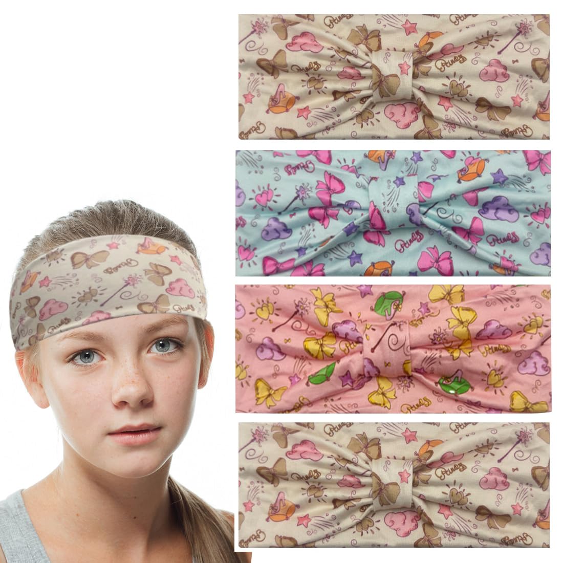 3 Piezas Cinta Pelo Niña Elastica Lazos Pelo Niña Lazo Mariposa Accesorios Pelo Niña para Escuela Ocio Deporte