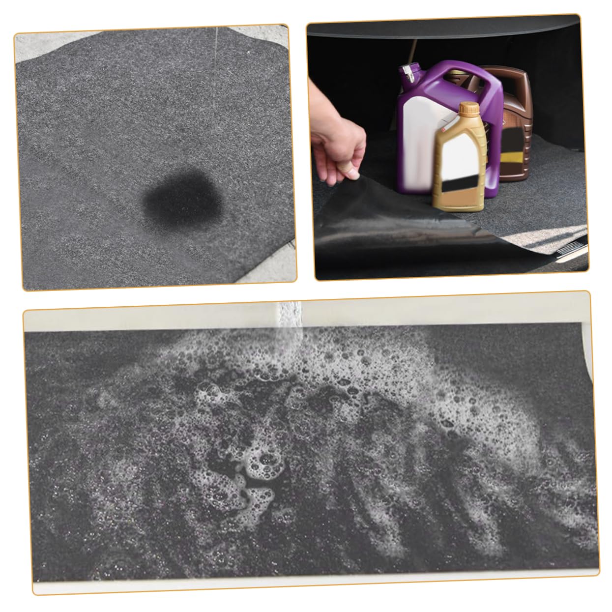 SOLUSTRE Tapis de Sol pour Garage en Feutre, Protection L’Huile, Lavable, pour Atelier et Garage, Surface Sûre et Stable, Entretien Facile
