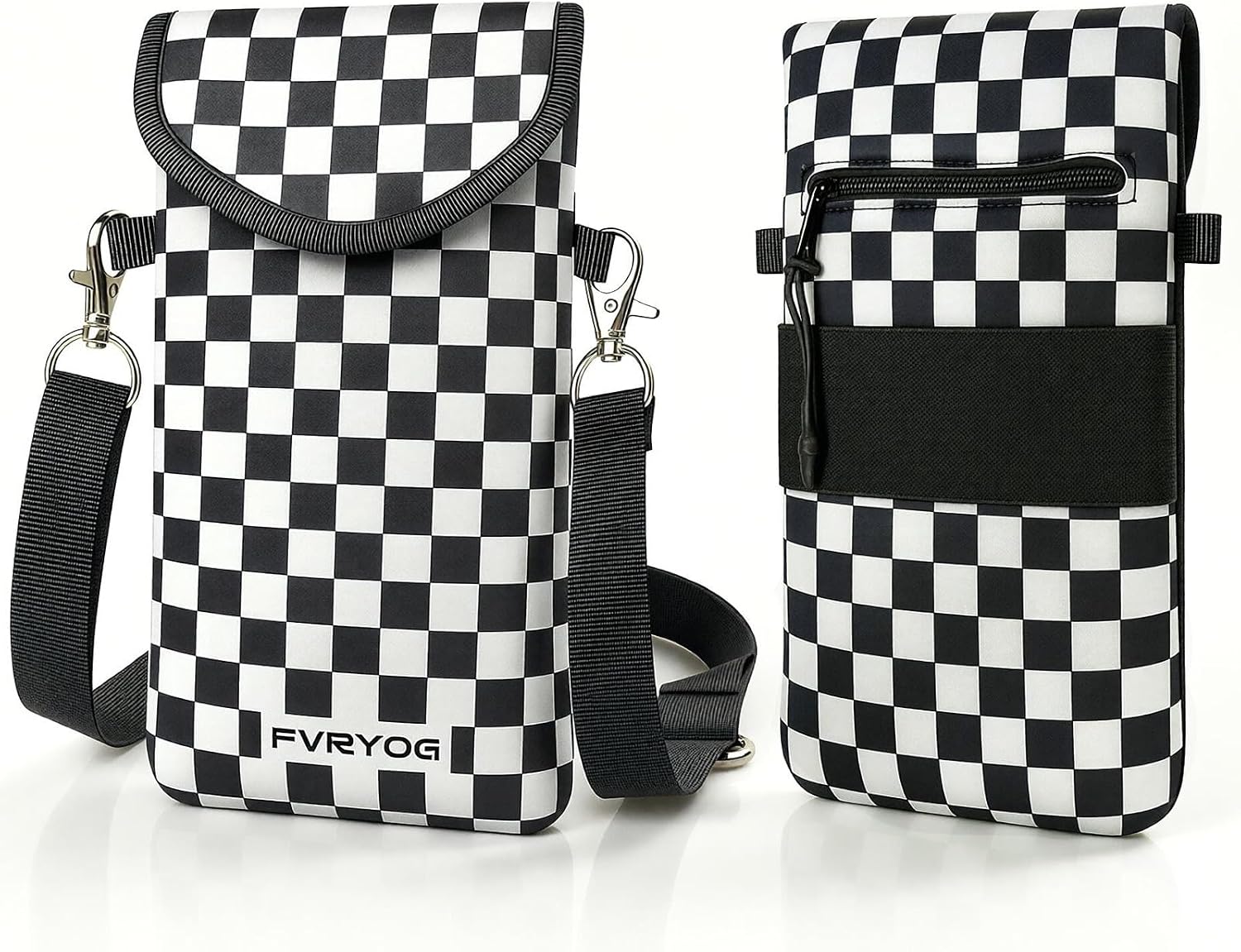 Neoprene Phone Sleeve Pouch Case Bag for Men Women w/Crossbody Strap/Neck Lanyard for iPhone 17/16/15/14 Pro Max, Samsung S25，Pixel 10