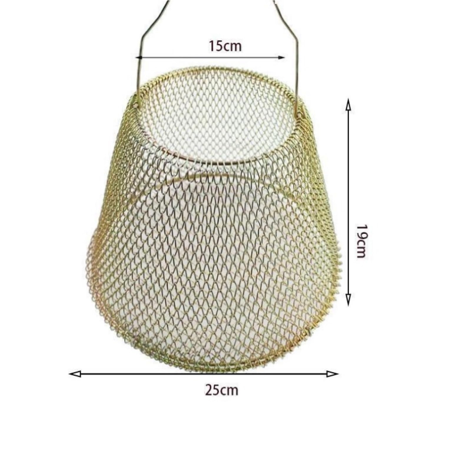 Cesta Recogedora Huevos Cesta Recogedora De Huevos, Plegable Para, Almacenamiento, Cestas Frutas Con Asa Decoración Cocina(Sliver)