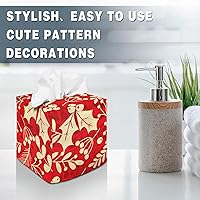 Vista 44 de Tissue Box Cover Square Decorative Tissue Box Holder Cute Funny Cube Tissue Case Cover-Alpaca Tissue Box Cover