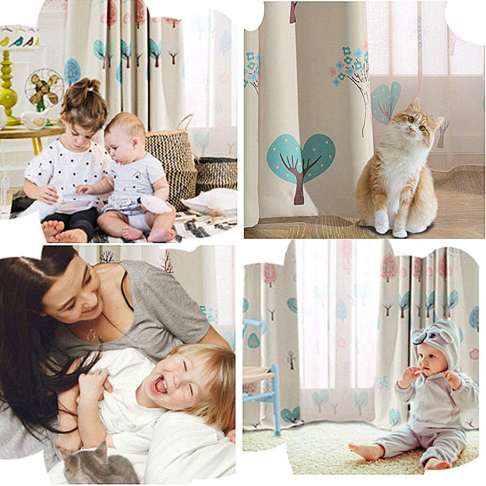 Blackout Ojal Superior Cortinas - Estrellas, Luna, Nubes para Familia Niños Adolescentes Utilizado En Dormitorio, Habitación Infantil O Cuarto De Estar,Se Vende como 2 Paneles