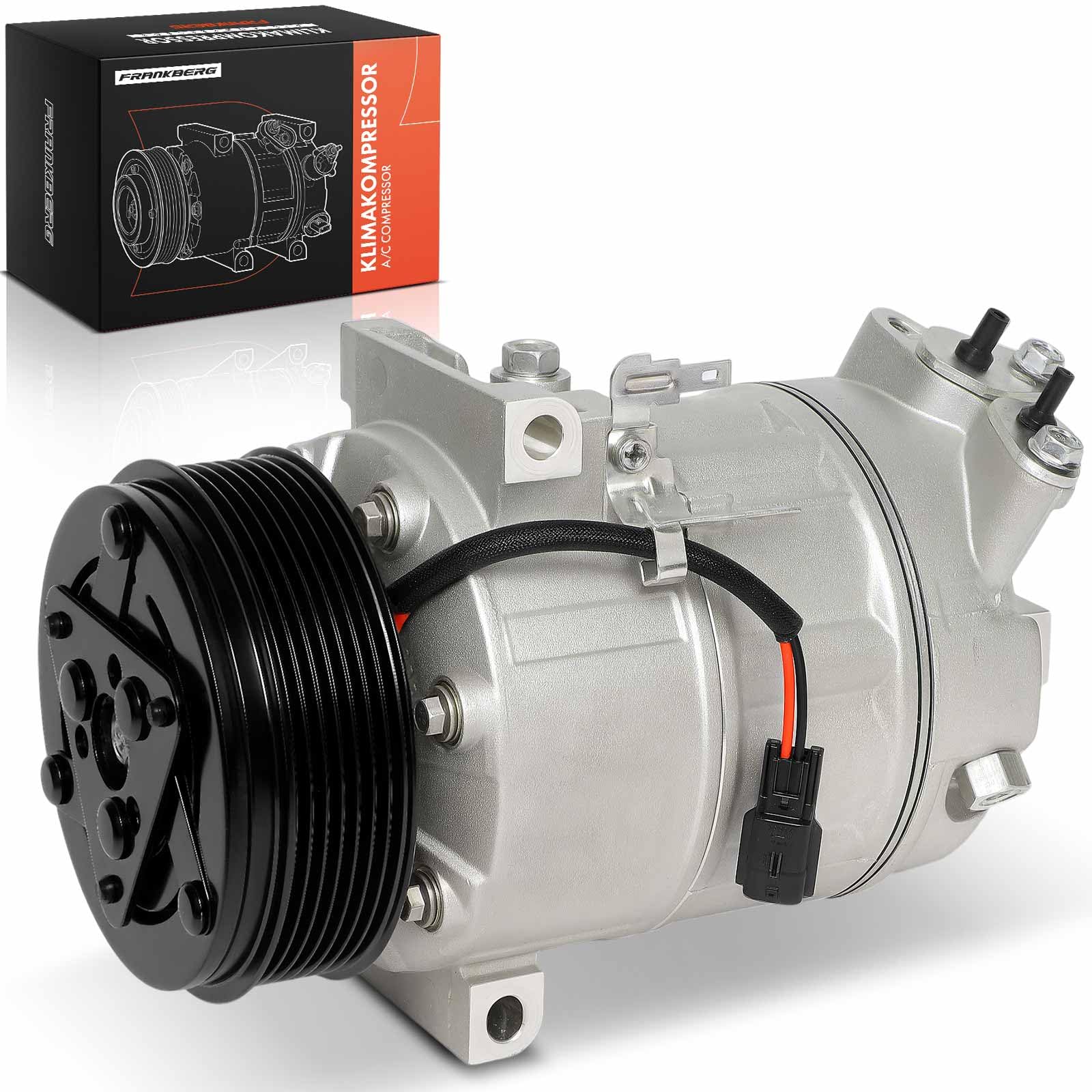 Frankberg Compressore dell'aria condizionata con frizione Diesel Compatibile con NV300 X82 Vivaro E7 J7 F7 X82 Laguna II BG0/1 KG0/1 Trafic JL FL EL JG FG EG 8200848916, con l'olio preconfezionato