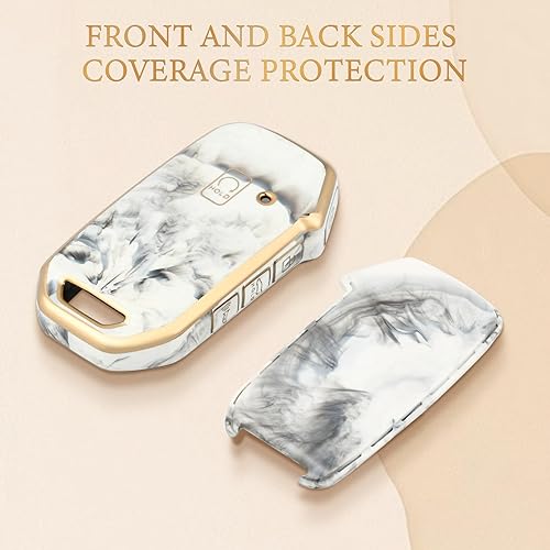 Miniatura 6 de OFFCURVE Funda especial para llavero Kia Rio Optima Soul Sportage Sorento Carens Accesorios Smart Remote Key Protector de llave sin llave,