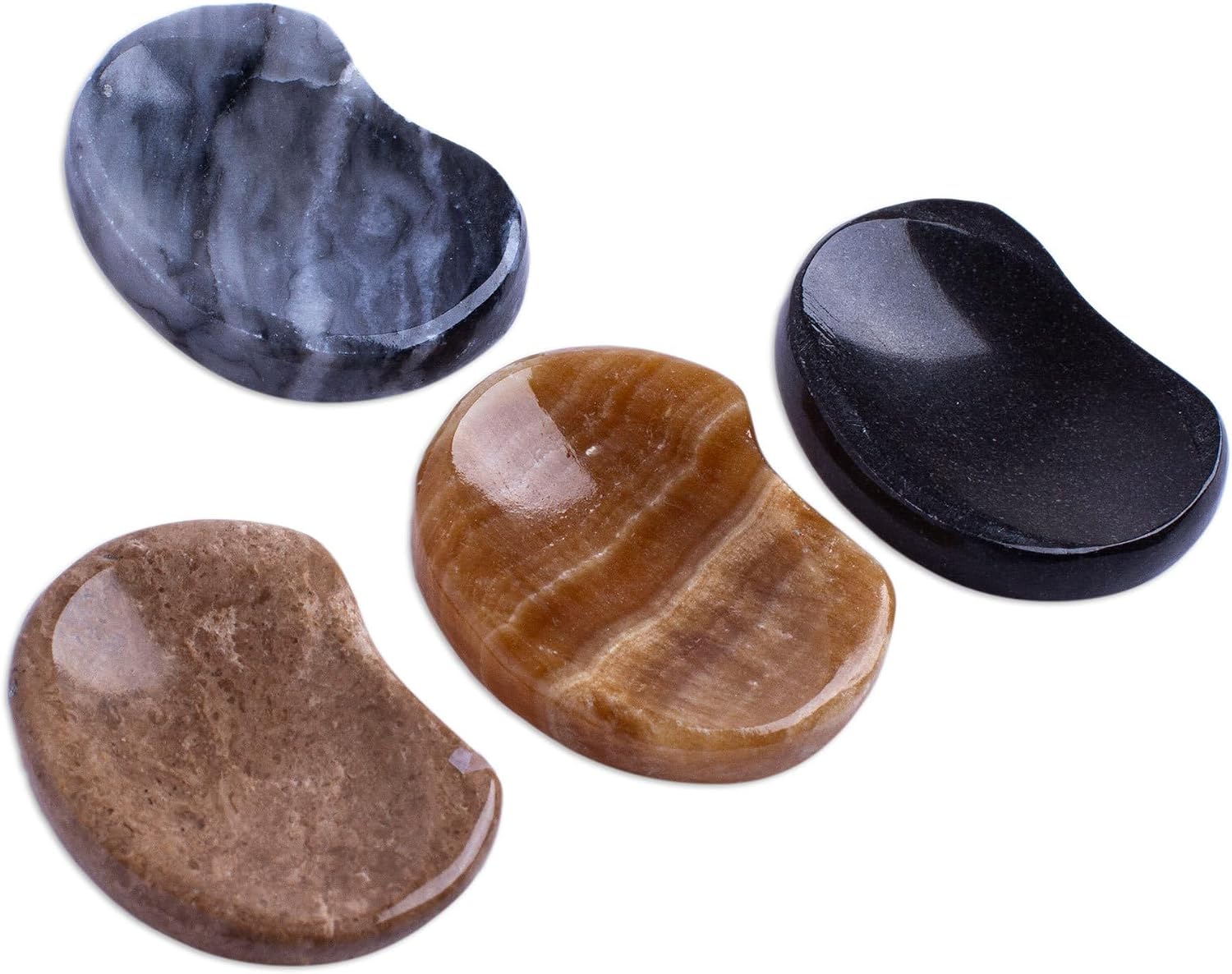 NOVICA Artisan Handcrafted Stressrelieving Stones Relief Pair Assorted Mexico Decor Accessories Home Accents [ 1.8in H x 1.4in W x 0.2in D] ' Growth Amulet' Pair