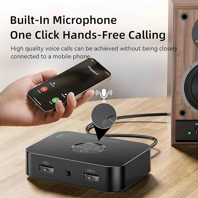 Receptor Bluetooth Audio CHICHIYANG BT5.4 con USB miniatura 2