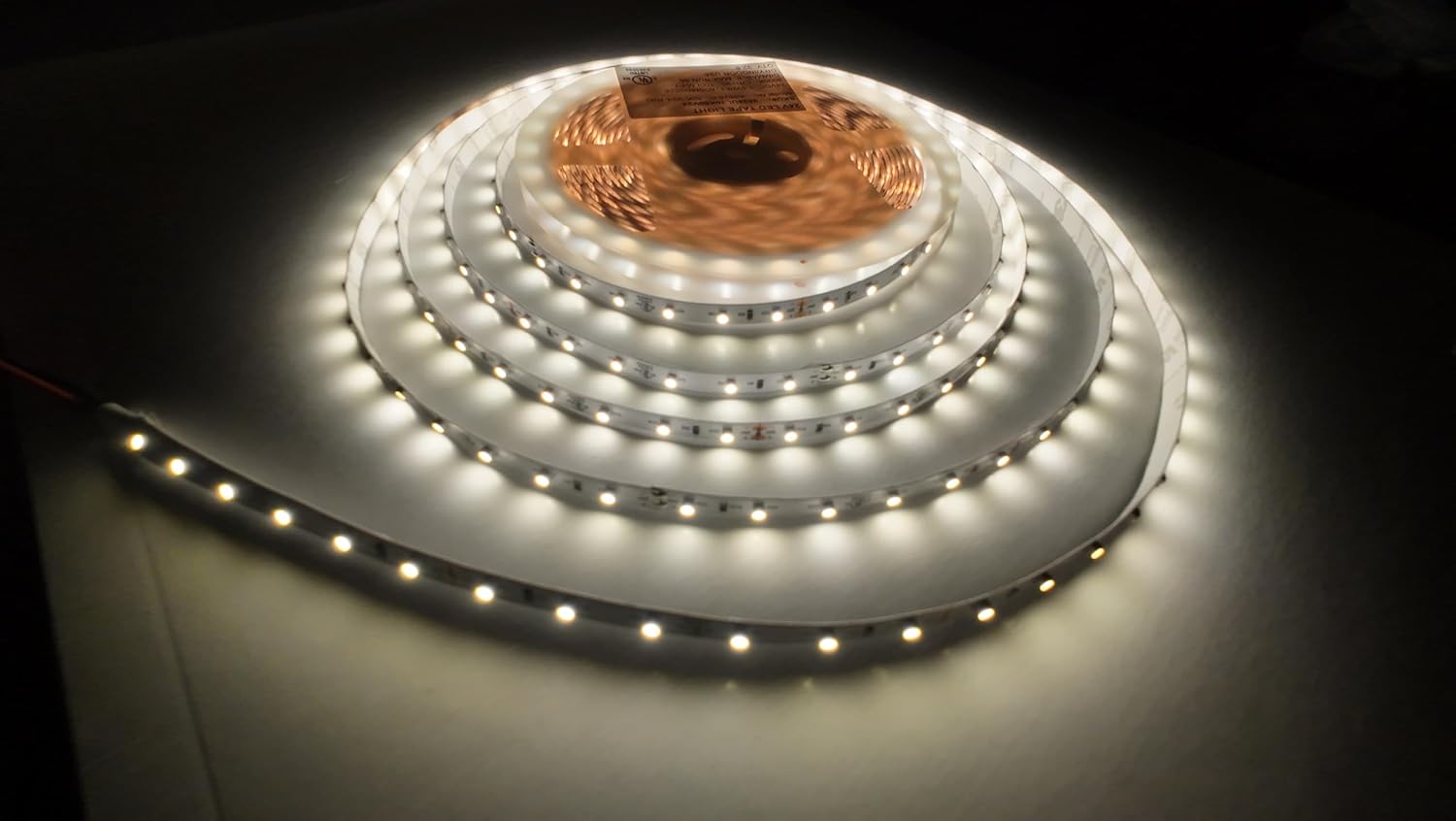 32.8FT Indoor LED Tape Light, 1.2W/FT, 24V, 3000K Warm White, Flexible Strip Light, Max 66FT Run, Energy-Efficient Accent Lighting