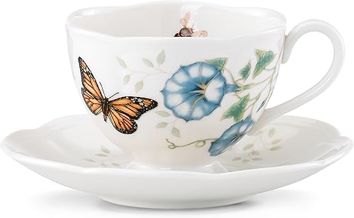 Miniatura 3 de Plato de cena de libélula Lenox Butterfly Meadow, Plato decorativo, Naranja (Monarch)