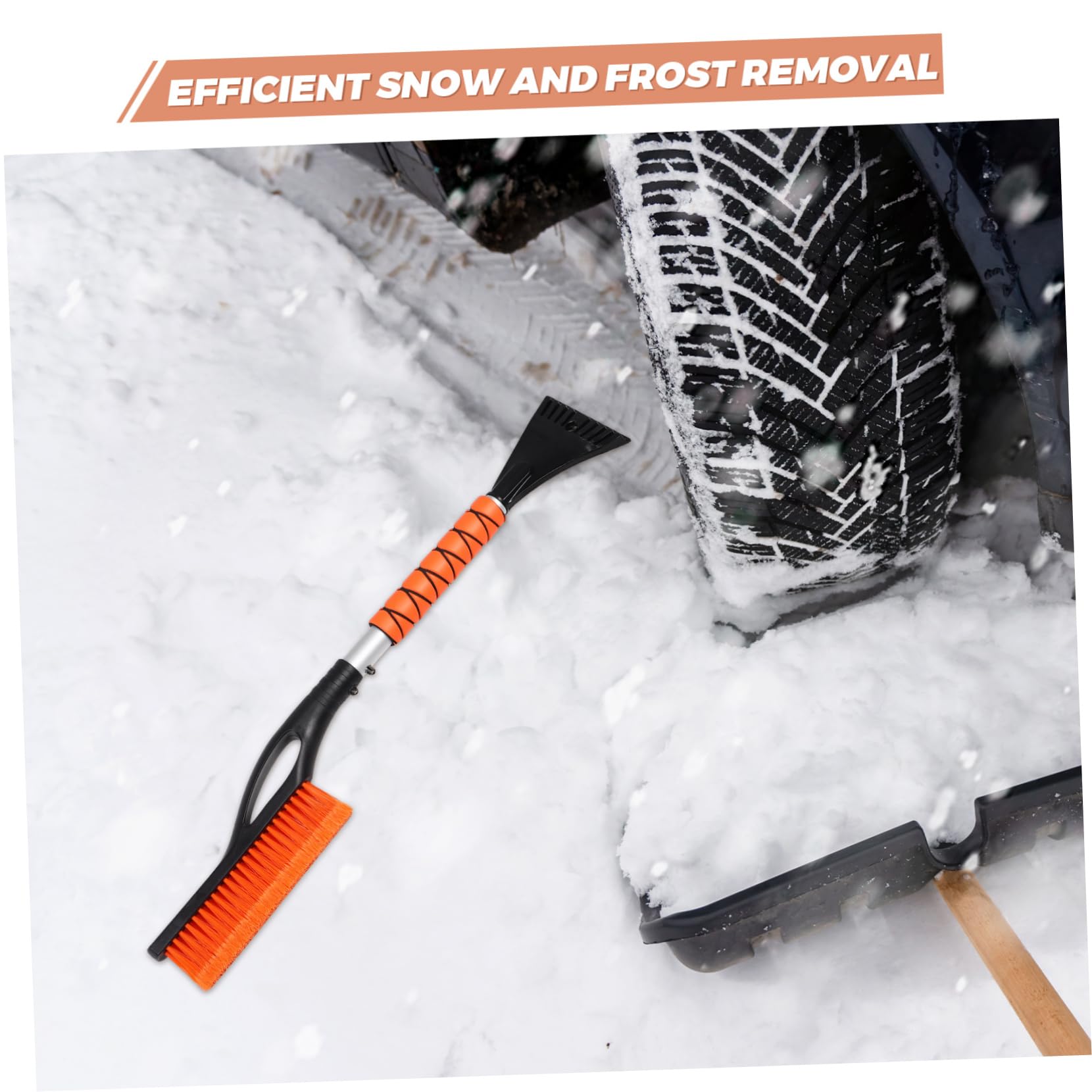 ULTECHNOVO Lot de 2 Grattoirs à Glace pour Voiture, Déneigement, Design Extensible, en Abs et PP, pour Pare-Brise et Hiver Rigoureux