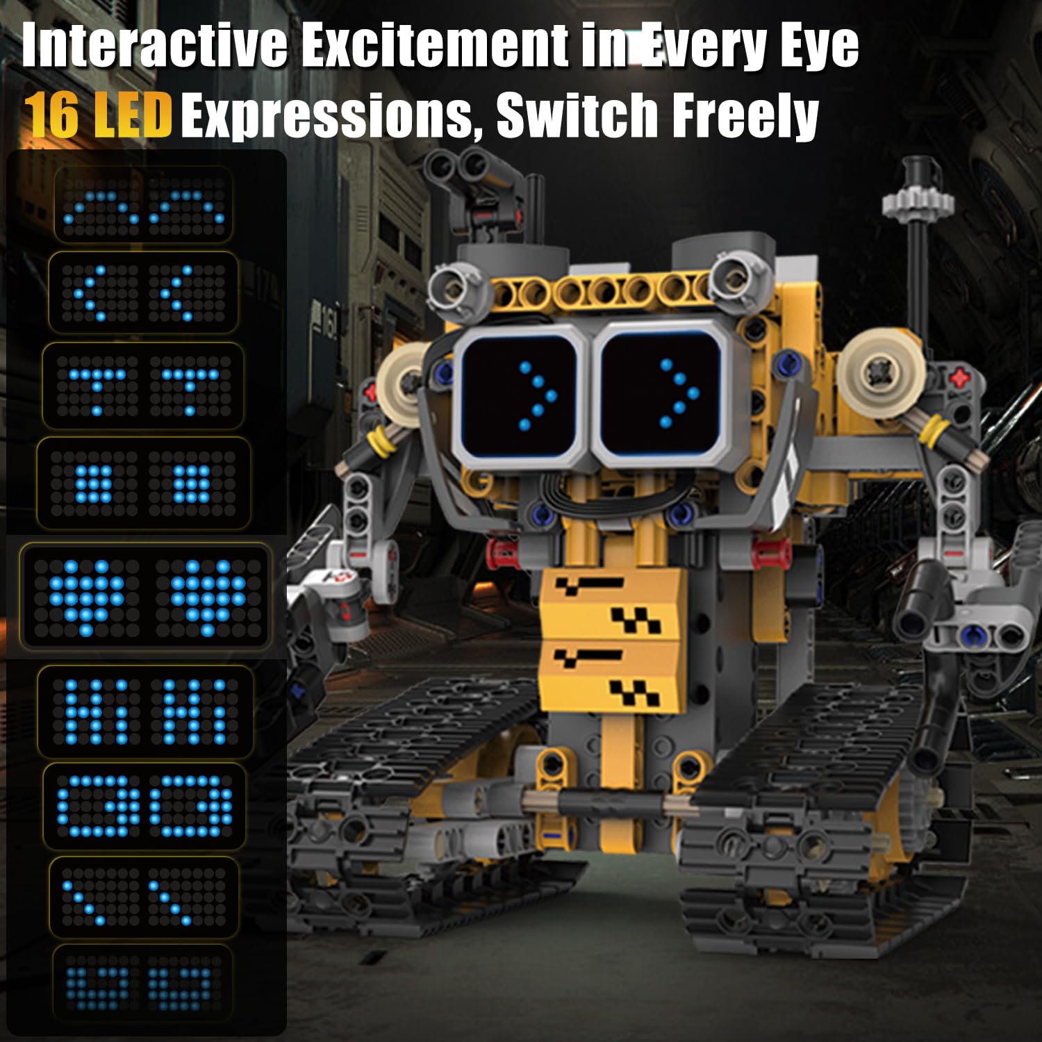 Gohero - Kit de construcción de robots, juguetes STEM 5 en 1 para niños de 8 a 10 años con control remoto y de aplicación, kits técnicos de robótica con 16 expresiones LED, regalos de Navidad y