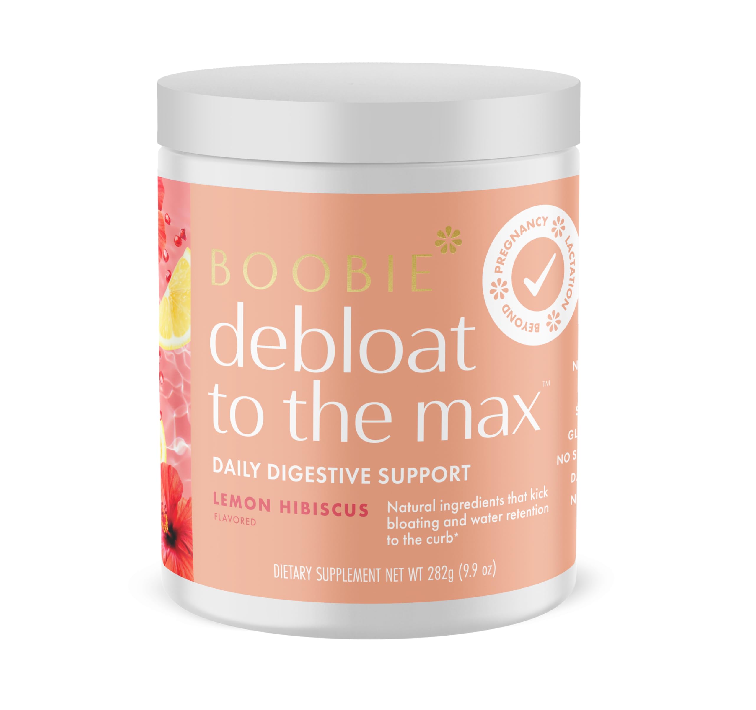Boobie Brands Debloat to The Max- Lemon Hibiscus, 60 Servings