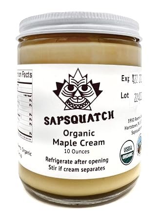 Sapsquatch Organic Maple Cream - 10 Ounces - Pure Maple Cream Butter Spread