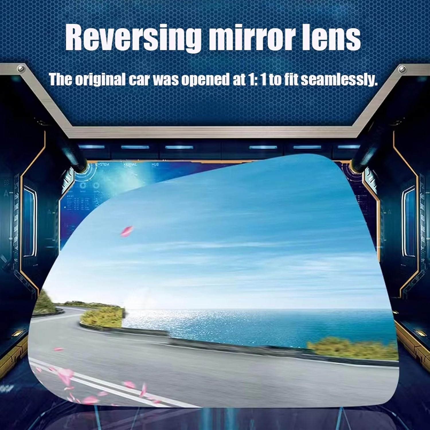 サイドミラーレンズガラス テスラ用モデル用 3 YXS 加熱することができる広角ミラー耐熱防水アンチグレア大型ビジョンバックミラーレ