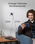 Anker Nano Charger, 47W 2 Port Compact Foldable GaN USB C Charger for iPhone 17/16/15, Galaxy, Pixel, Compatible with MagSafe (Black)