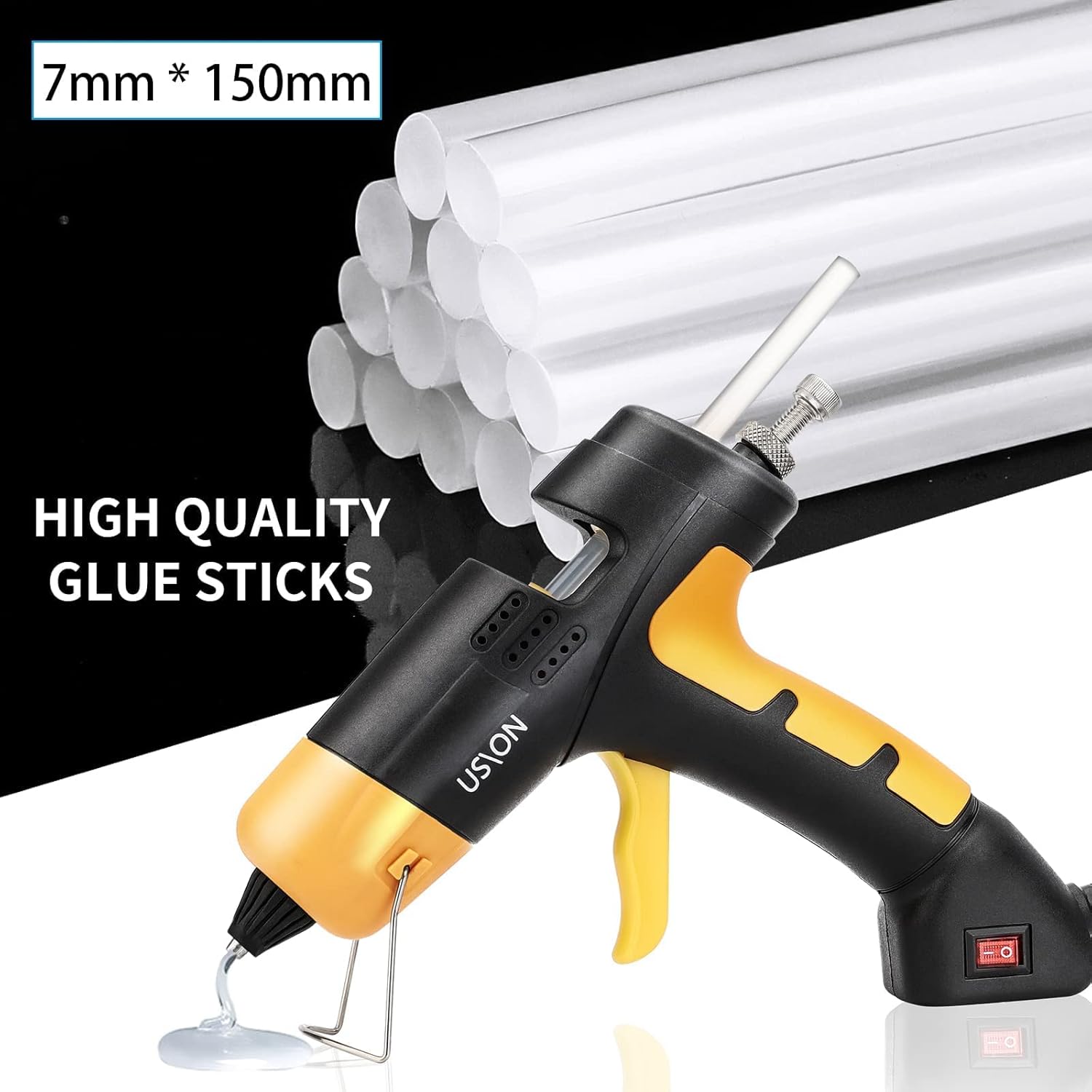Hot Glue Gun Kit with 15 Glue Sticks(7mm*150mm),Hot Melt Glue Guns Adjustable Amount of Glue,Craft Glue Gun for School DIY Arts Home Quick Repairs,40W,Black : Arts, Crafts & Sewing
