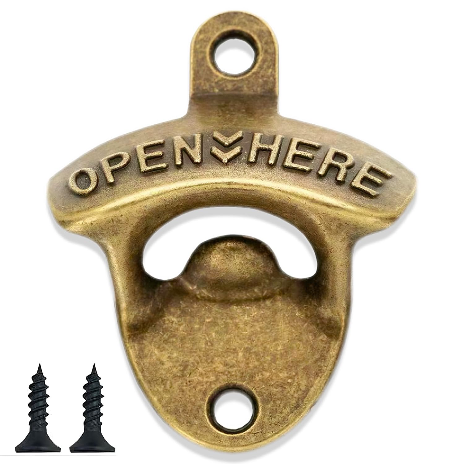 Vintage Wall Mounted Bottle Opener, Zinc Alloy Beer Botle Opener, Retro Style Wall Mounted BottleOpeners for Home, Bar, Kitchens.Restaurant, Vintage Rustic Bar