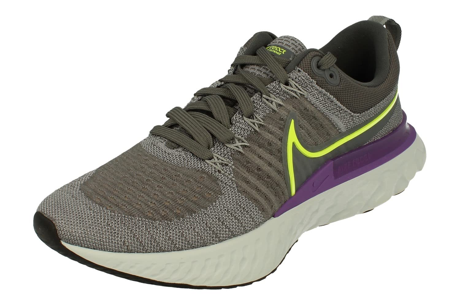 Nike Men's React Infinity Run FK 2 Trainers, Particle Grey Volt, 9 Men