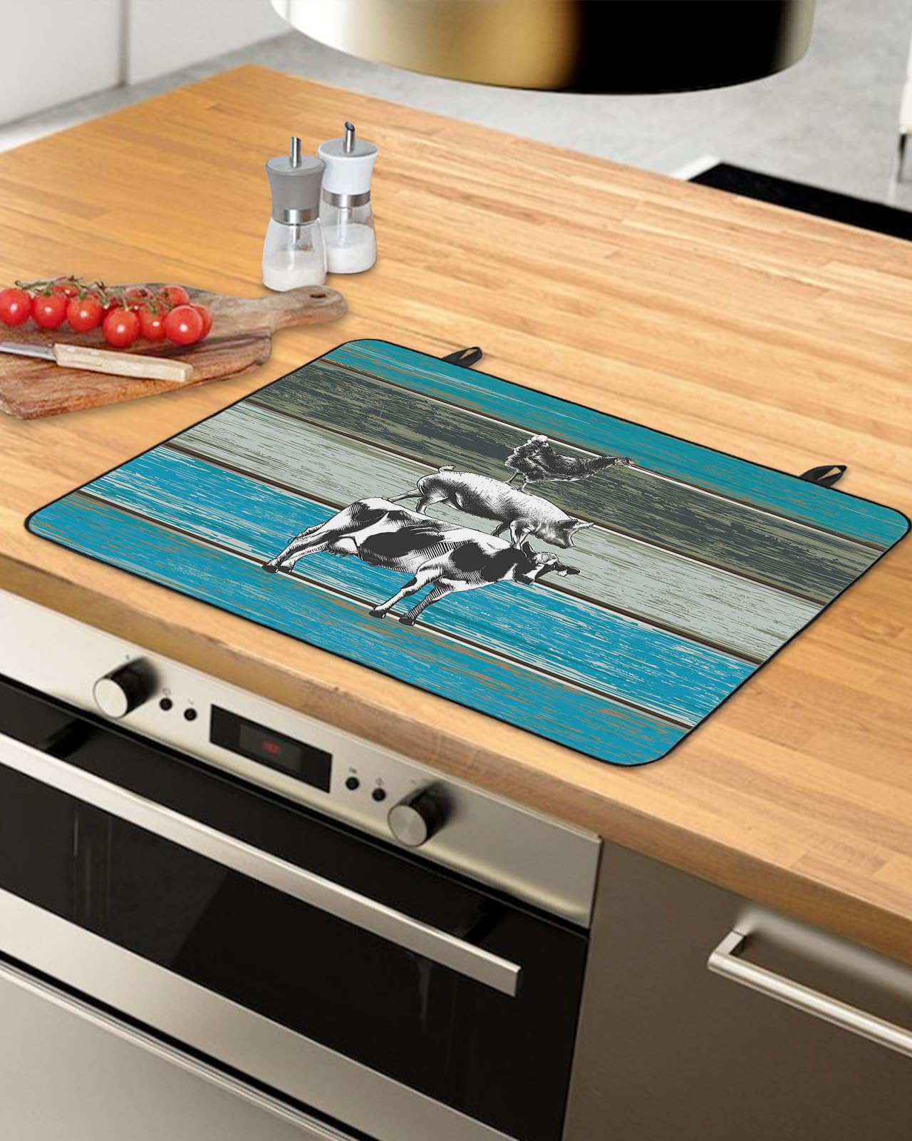 Christmas Kitchen Decor Christmas Stove Top Cover - 28x20 Inch Heat ...