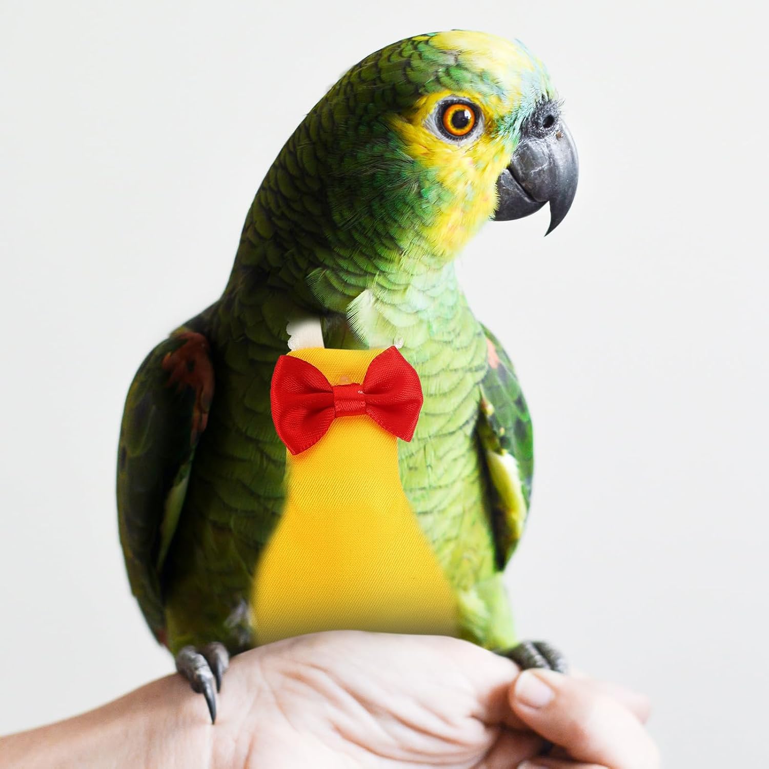 Parakeet Diaper Flight Suit Lightweight Washable Bird Clothes with Absorbent Pad, Bright Yellow S Size, Suitable for Small to Medium Parrots and Cockatiels Outdoor Use