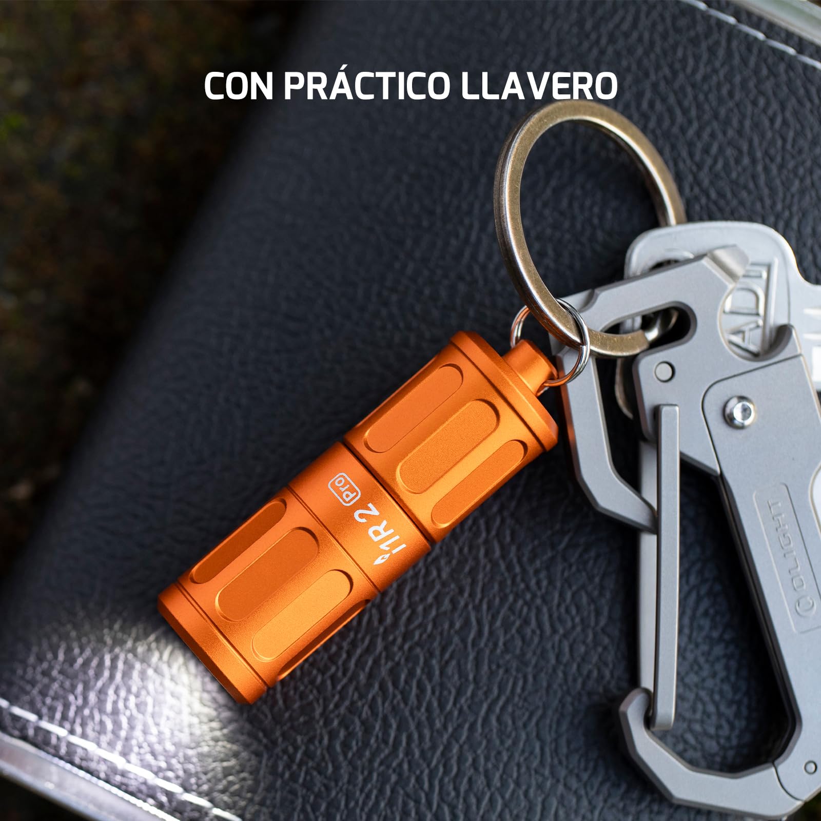 OLIGHT I1R 2 Pro EOS Linterna de Llavero, LED Recargable EDC de 180 Lúmenes, Mini Linterna Solo Peso 22g, Flashlight Pequeña pero Potent 48 m, Niños para Diario Usos y Camino (Cápsula Naranja)