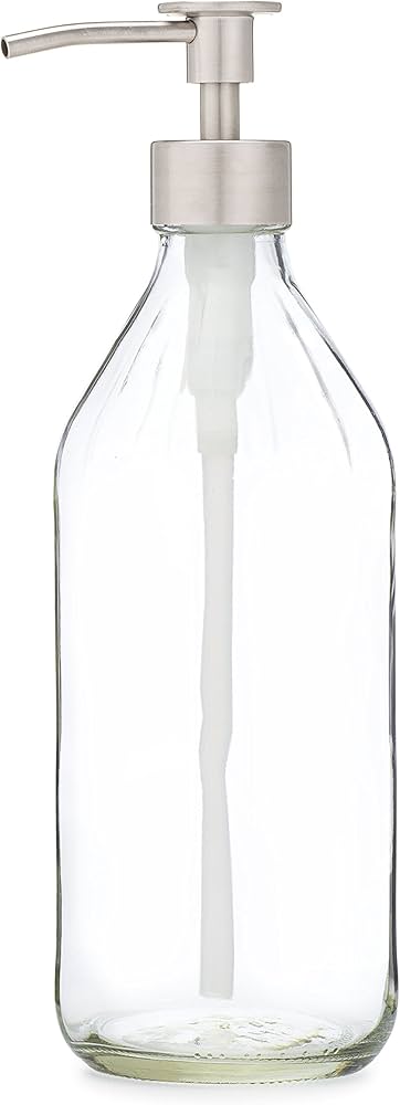 1900年代？ ガラス製 ソープディスペンサー Amazon｜Vintage Inspiredガラスソープディスペンサーwithメタルポンプ