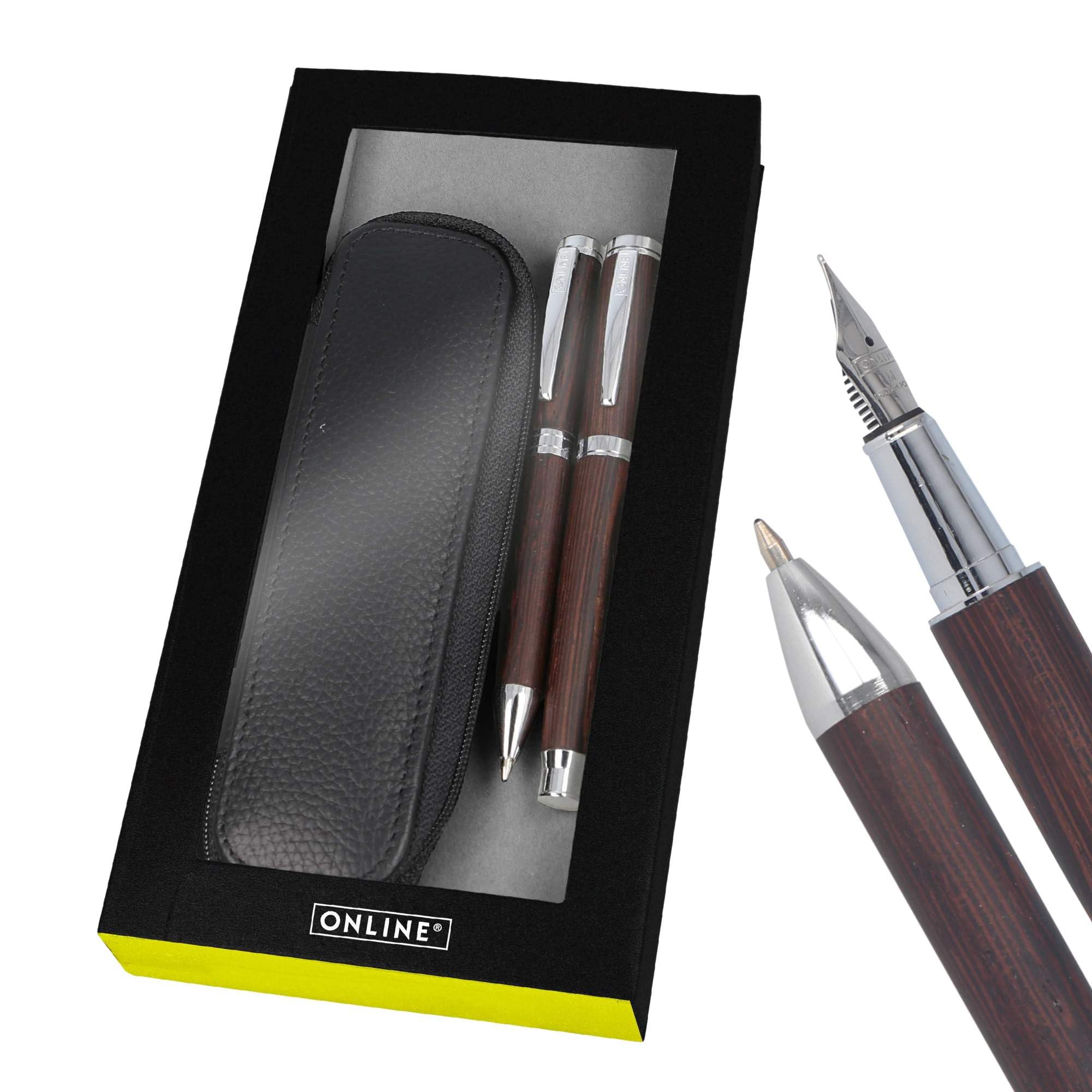 Echt Leder Etui für einen Stift Tasche Füllfederhalter Kuli Kugelschreiber Box Echt Leder Etui für einen Stift Tasche Füllfederhalter Kuli Kugelschreiber Box