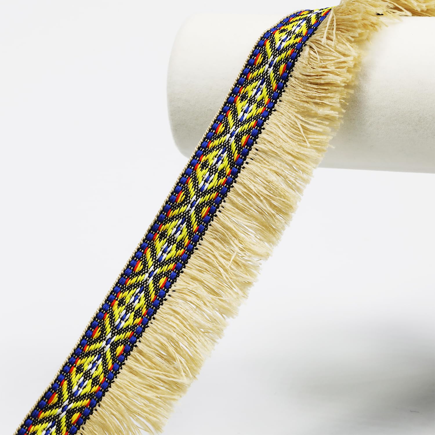 11 Yards of 40mm (1.57 Inches) Khaki Fringe Tassel Trim. Boho - Style Fringe Trim, Sewing Fringe for Curtains, Carpets, and for Creating Other handicrafts(Khaki)