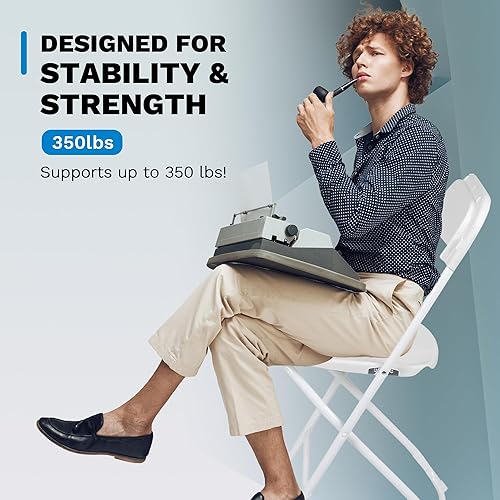 Miniatura 8 de Paquete de 6 sillas plegables, sillas plegables negras duraderas, sillas plegables de plástico resistentes para uso en interiores y exteriores,