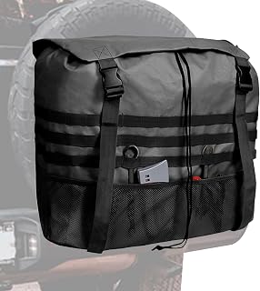 Bolsa de basura para portón trasero, bolsa de almacenamiento para portón trasero, bolsa de basura impermeable para neumáticos de repuesto para vehículos, senderismo, , viaje, camión, coche