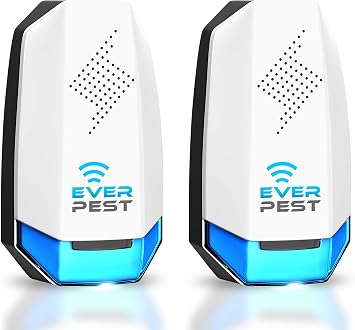 Ultrasonic Pest Control Repeller - Eco-Friendly Plugin Electronic Waves Indoor Wall Plug in Repellent for Mice Rat Flea Cockroach Ant Squirrel Bee Cricket Soldier Wasp Pro 2 Pack