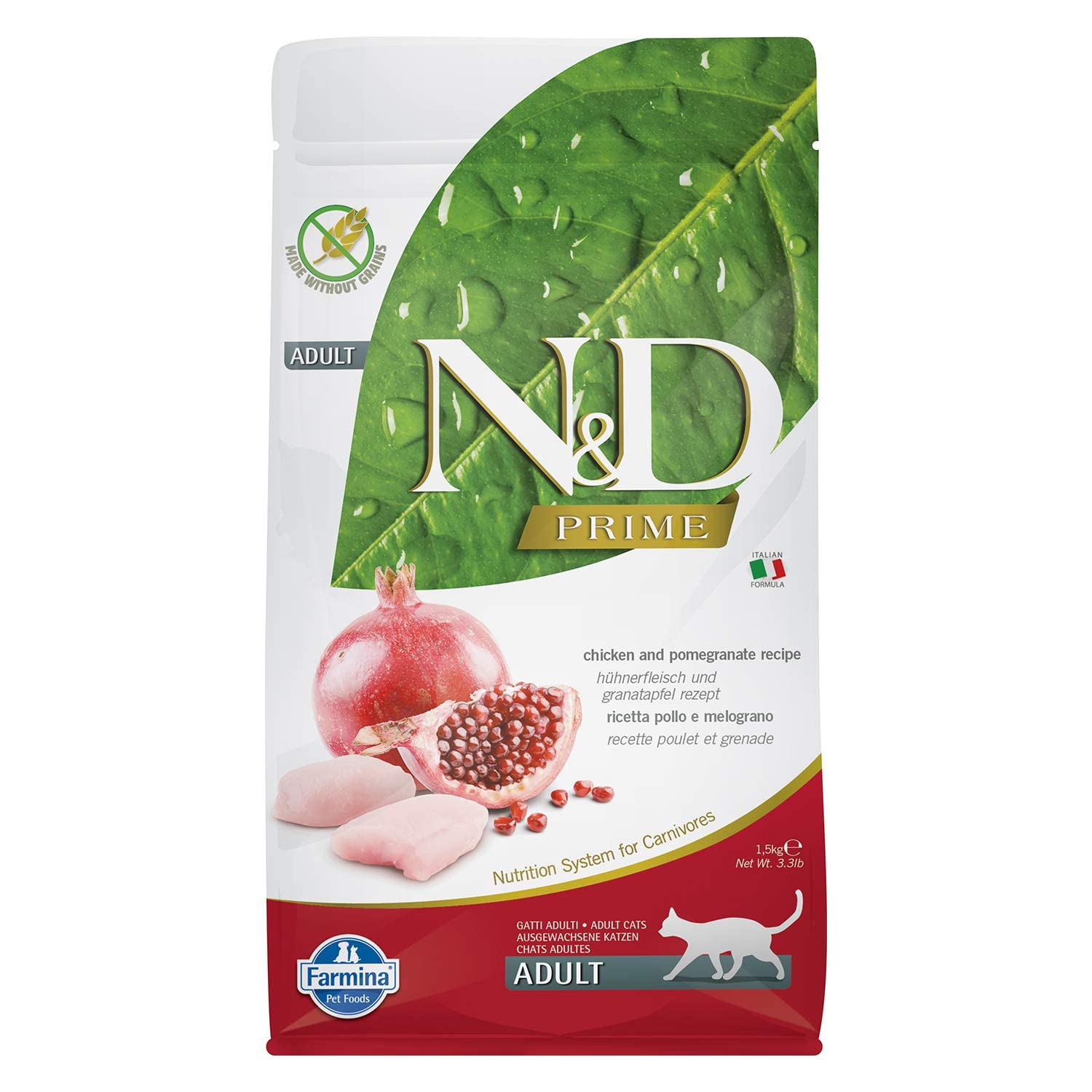 N&D PRIME CAT CHICKEN & POMEGRANATE ADULT 1.5 kg