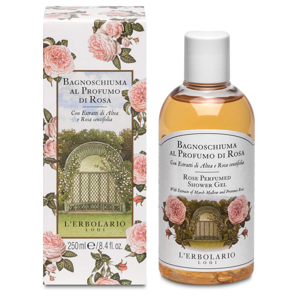 L'Erbolario - RÓŻOWE - Oryginalne pudełko upominkowe (żel pod prysznic 250 ml, krem do ciała 150 ml, perfumy 50 ml, mydło 100 gr) + w Mydło warzywne Florinda 50 gr