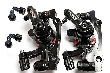 IndiaLot Bicycle Mechanical Disc Brake Cycling Front/Rear Calipers 140-160MM (Black), 1 Pair, 2 Pieces