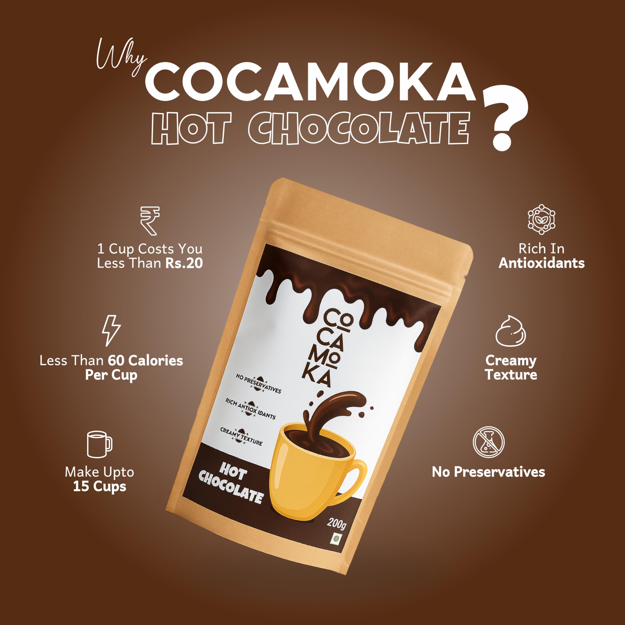 Cocamoka Hot Chocolate Powder Mix | Thick, Creamy & Chocolatey