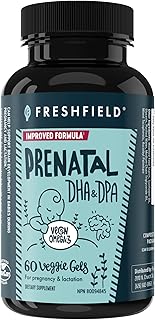 Freshfield Prenatal Vegan Omega 3 DHA: Sustainable, Carrageenan Free, Third Party Tested, Compostable Bottle, Carbon Neutral. Supports Heart, Brain, Joint Health w/DPA