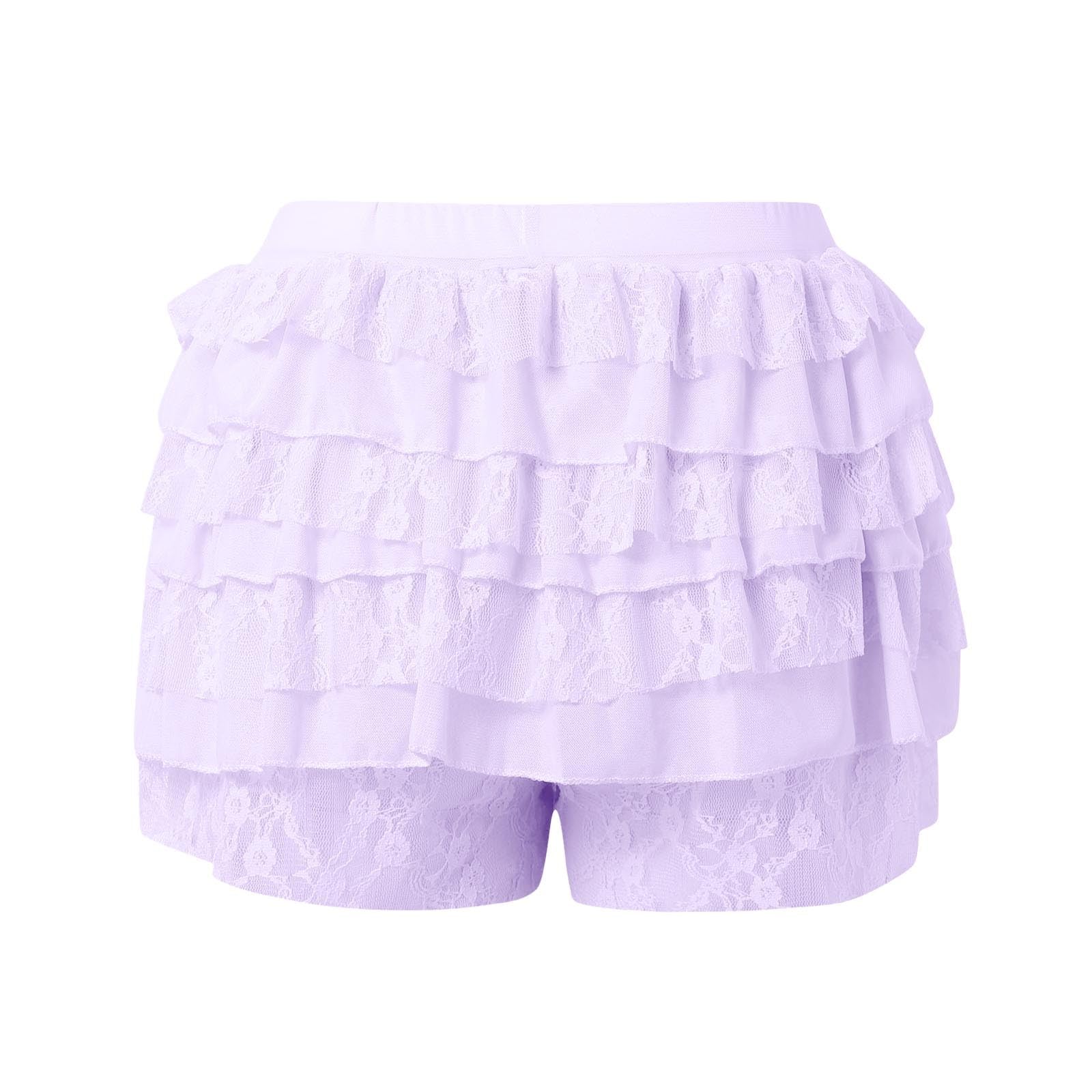 2026 Costume da donna donna moda a strati cake stacked gonna corta pantaloni caldi ragazze pizzo culottes