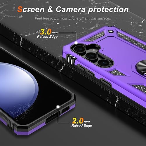 Miniatura 9 de Funda para Galaxy S10+ Plus, funda para Samsung S10+ Plus, grado militar, 16 pies, probada en caídas con soporte de anillo magnético, compatible con