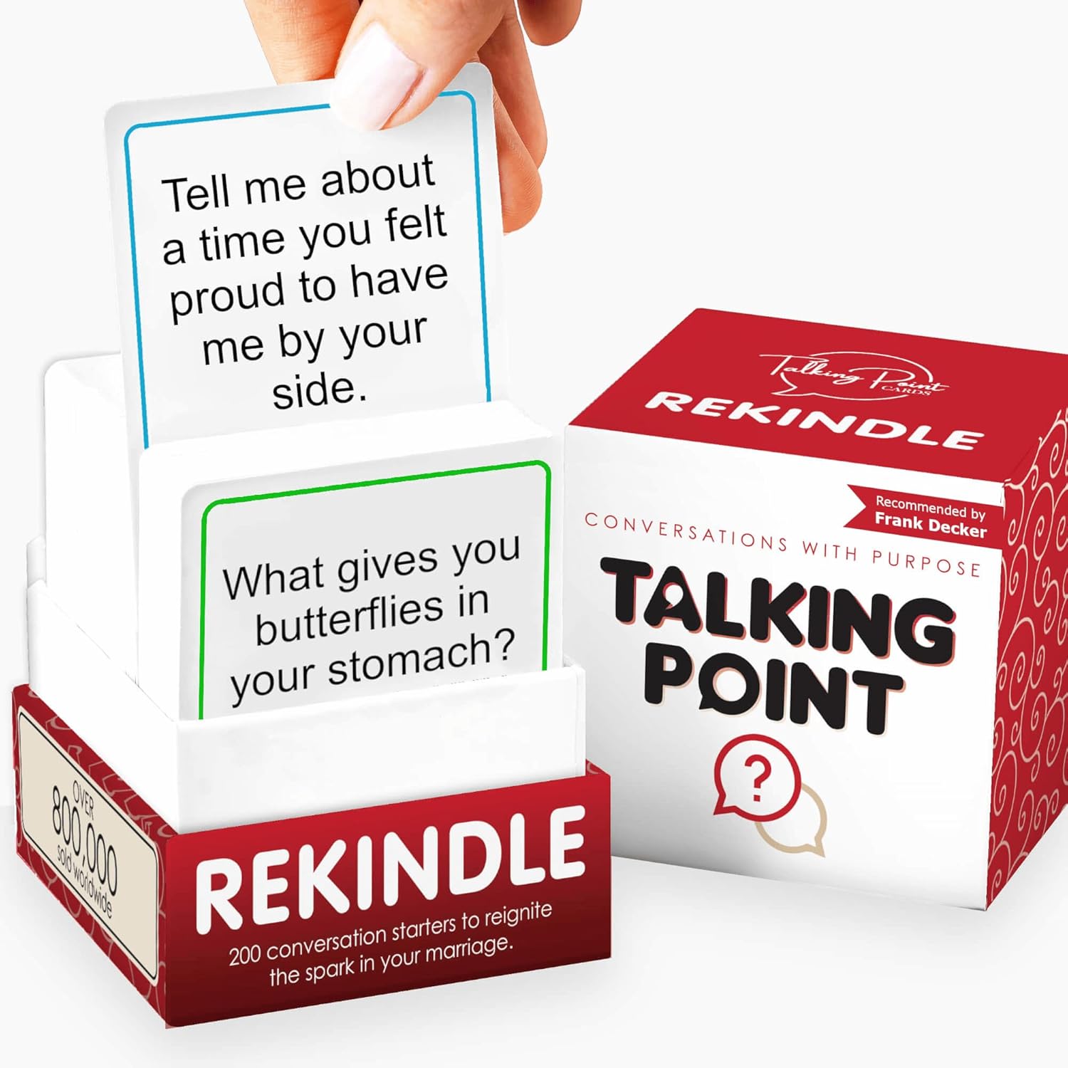 200 Couples Conversation Cards - Rekindle Game for Married Couples - Questions for Long Term Relationships - Fun Topics Build Intimacy & Strong Bonds - Road Trips, Anniversary, Date Night