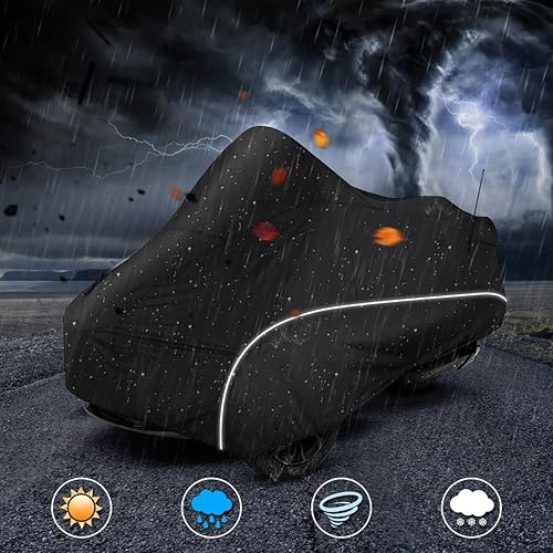 Miniatura 7 de Funda completa para Spyder F3 compatible con Can-Am Spyder F3T Tour y Limited 300D Oxford Protector de tela contra el polvo, la nieve, la lluvia y