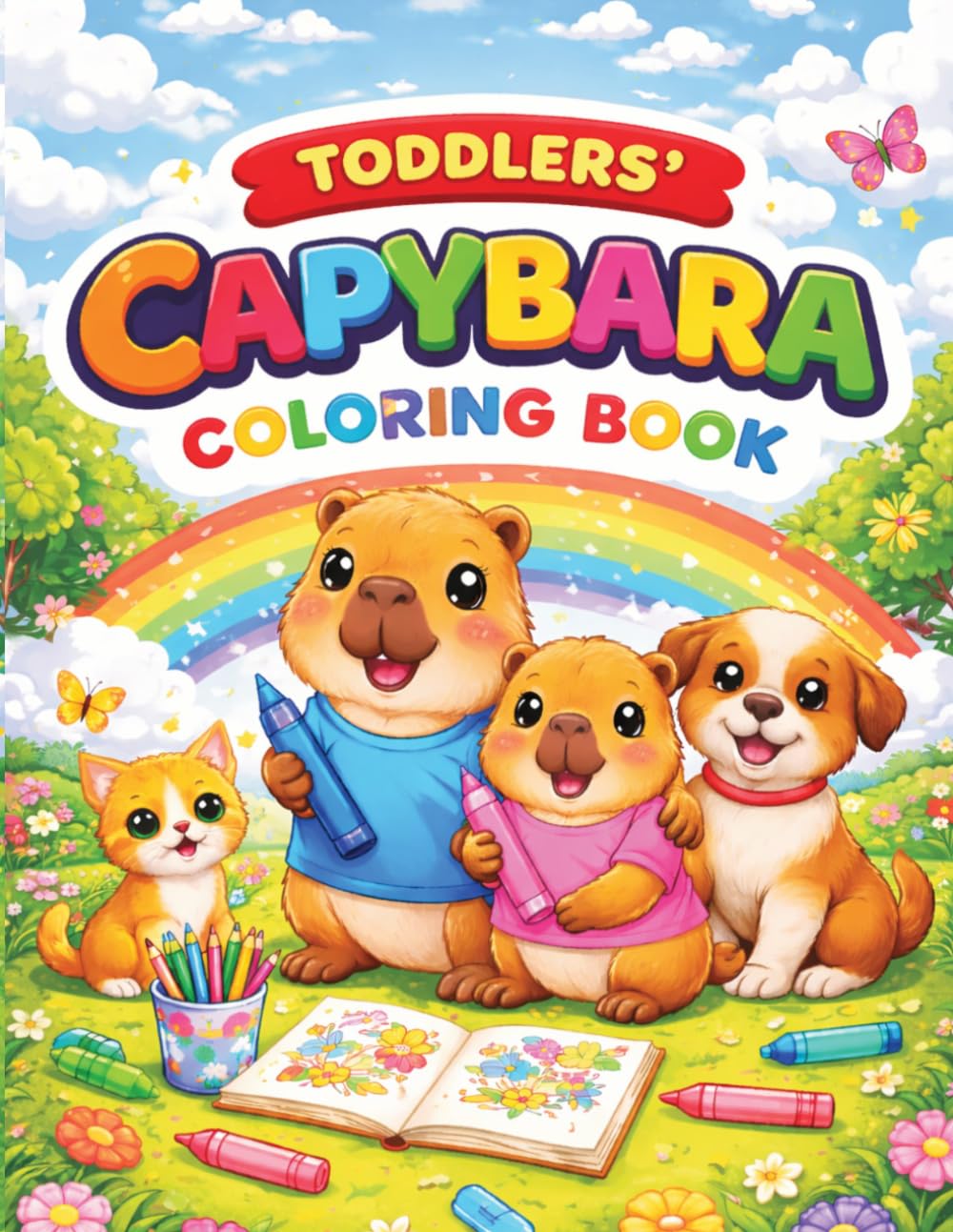 Color with Capybara: Fun Coloring Book for Toddlers