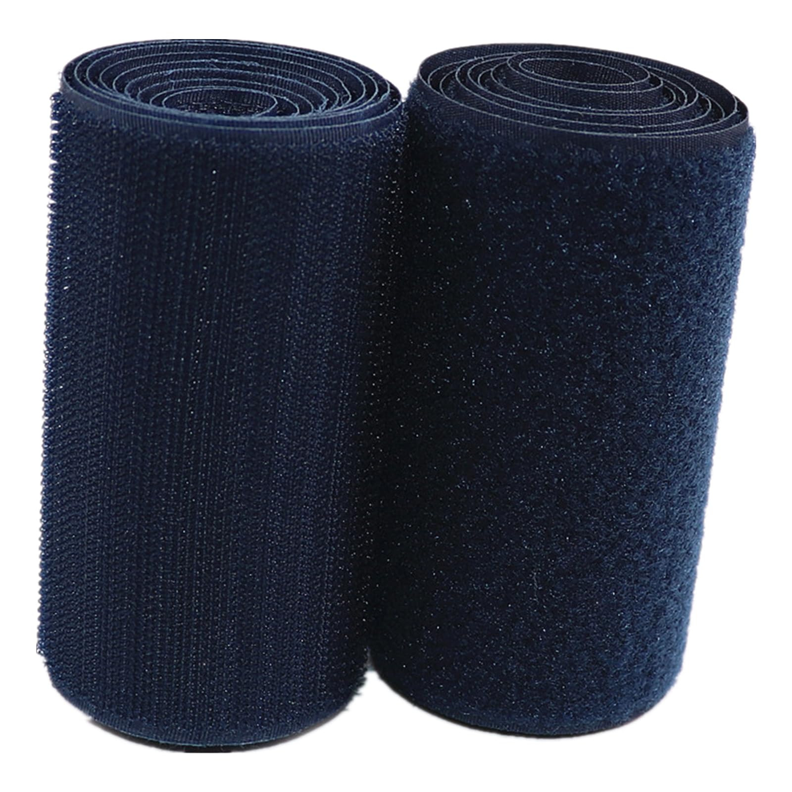 100mm Wide Hook and Loop Tape Sew On, Heavy Duty Dark Blue Sewing Non Adhesive Strips Fastener Roll